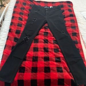 Hollister high rise super skinny black jeans. Great condition NO stains like new